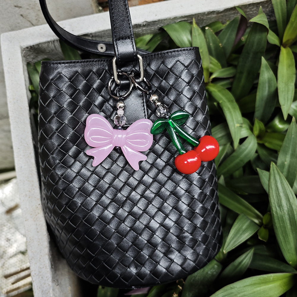 Women'S Y2K Accessories - HERLOOK ビッグチェリーバッグチャームキーホルダーちょう結びペンダント Y2K かわいいバッグアクセサリーギフト十代の女の子の誕生日