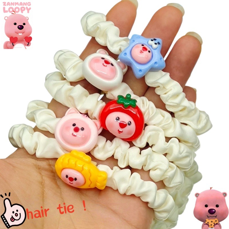 Women'S Accessories List - かわいい漫画風ループファッションヘアタイ、小さなビーバーヘアバンド（女の子用）、学生用小型ヘアリング、ヘアアクセサリーギフト