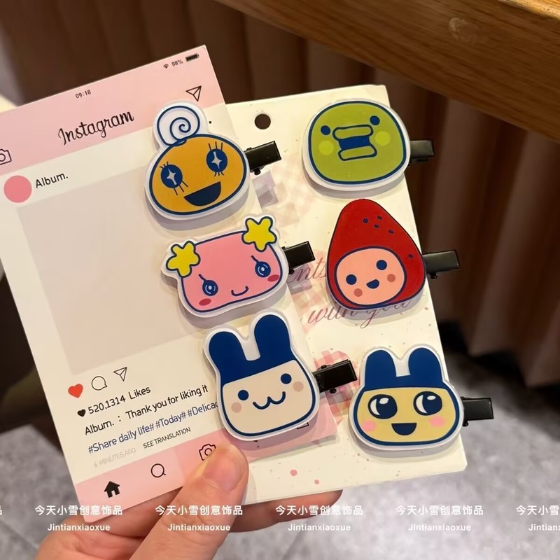 たまごっちシリーズヘアピン漫画ダックビルクリップサイドバング - Women'S Accessories List のレビューと価格