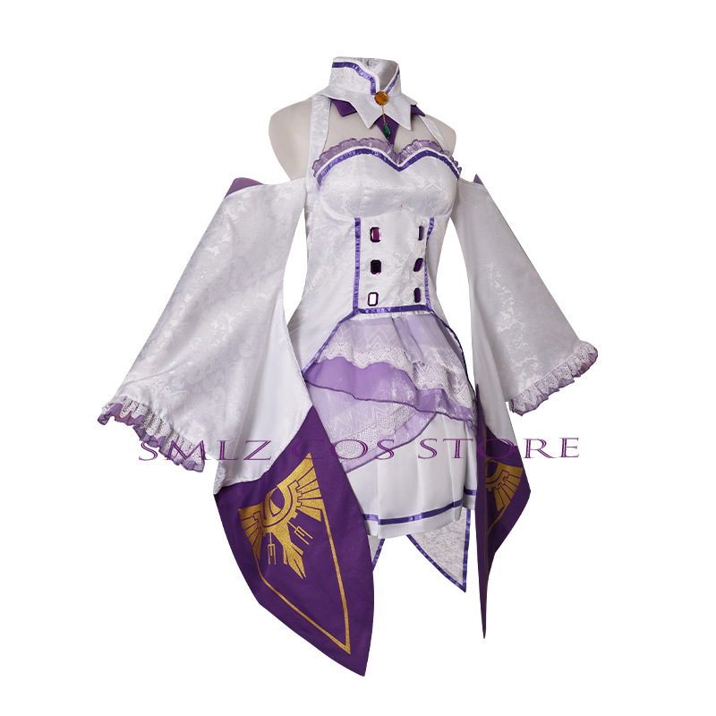 エミリアコスプレアニメ再ゼロカラハジメル異世界生活衣装白制服 - Women'S Accessories For Suit のレビューと価格