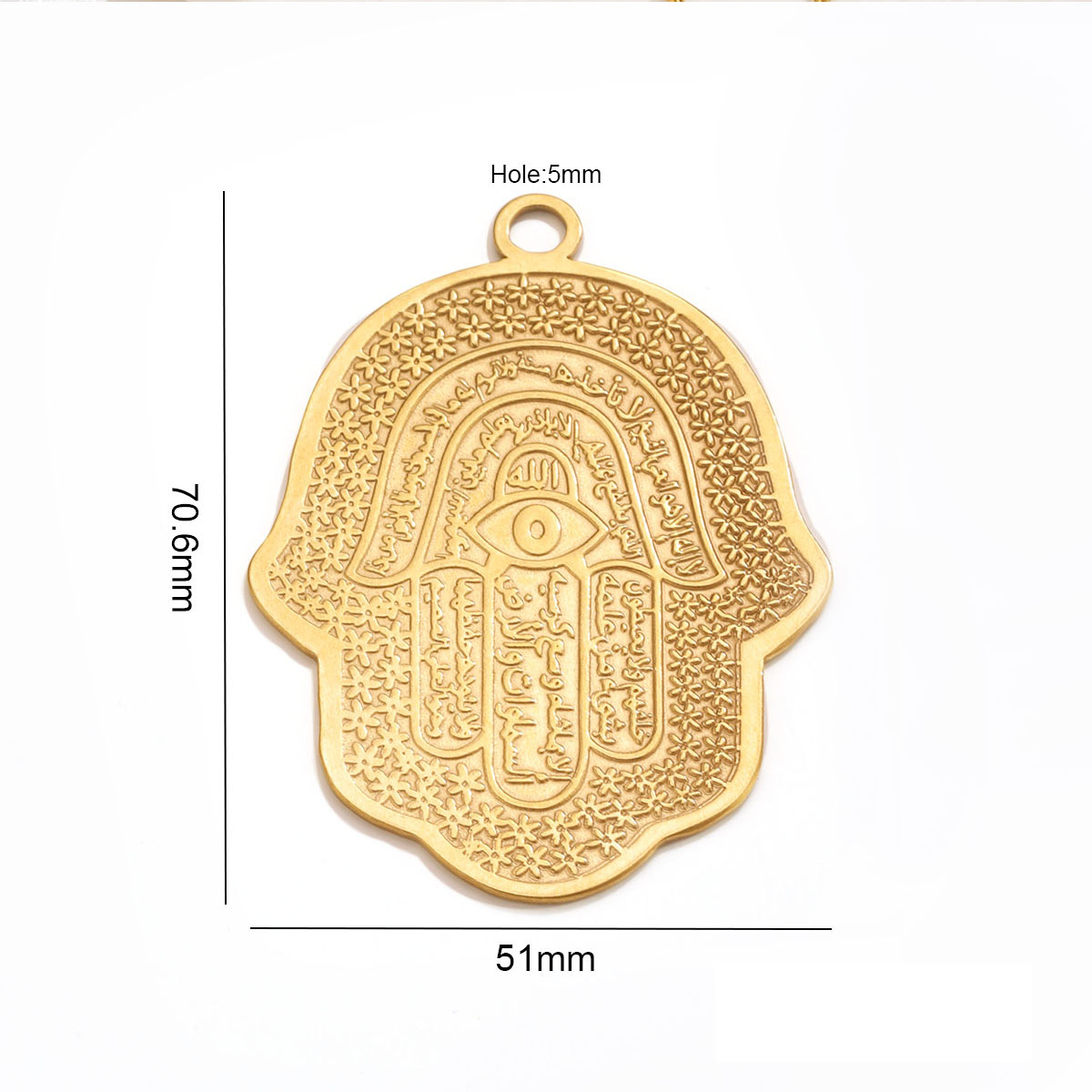 5個入り 18K PVDステンレス鋼 ハムサハンド 邪視除け - Women Accessories In Wholesale のレビューと価格