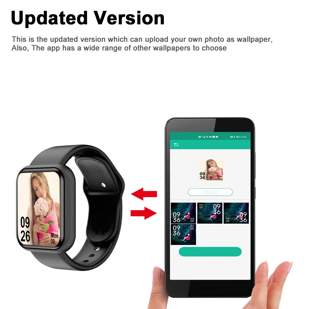 男性と女性のためのスマートウォッチ,スポーツモード,音楽コン - Women Accessories Display のレビューと価格