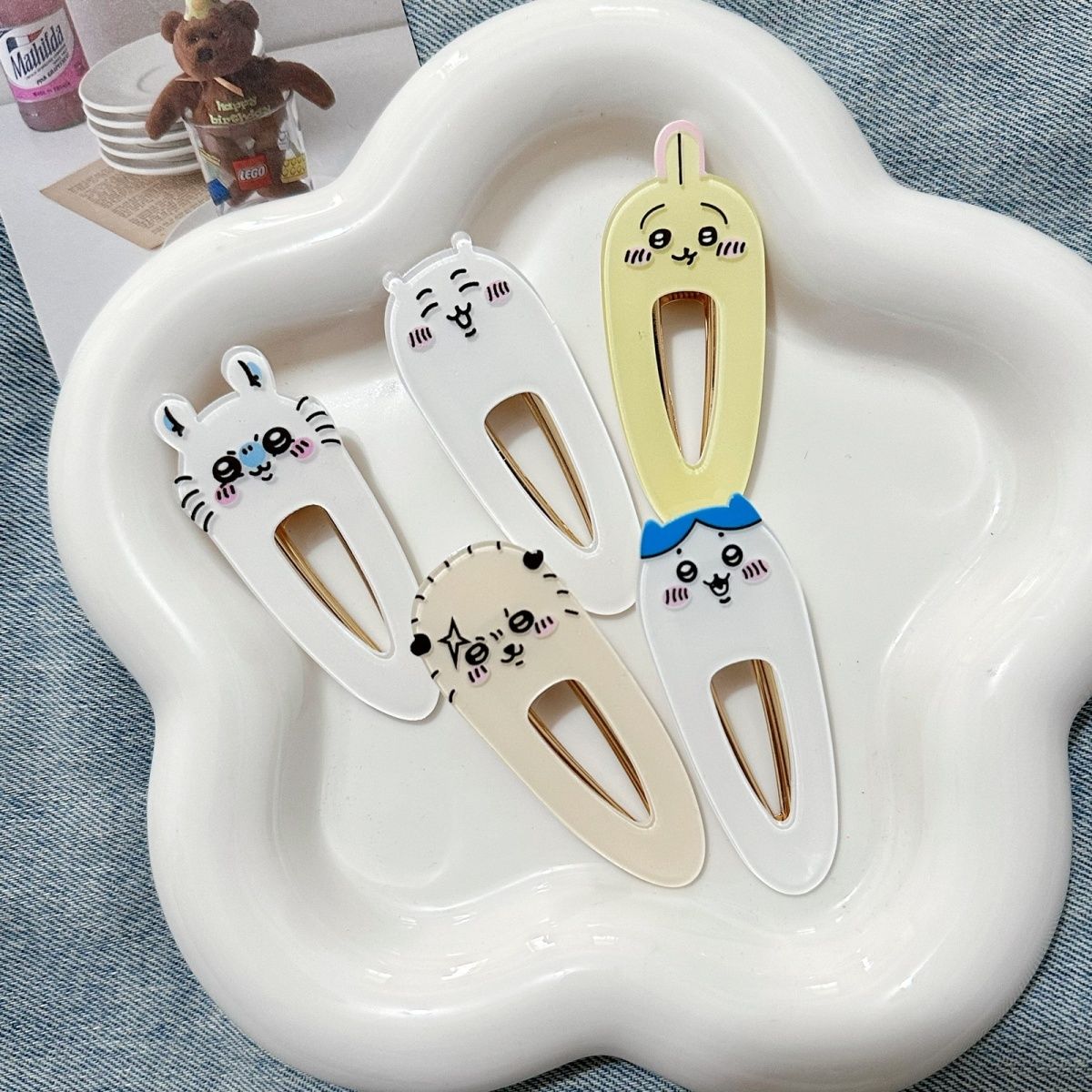ちいかわアクリル製ダックビルヘアクリップ　可愛いうさぎハチワ - Women'S Accessories List のレビューと価格