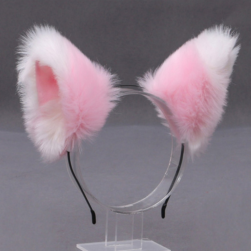 ふわふわキツネ猫耳ぬいぐるみヘッドバンドソフト毛皮のようなヘ - Women'S Accessories List のレビューと価格