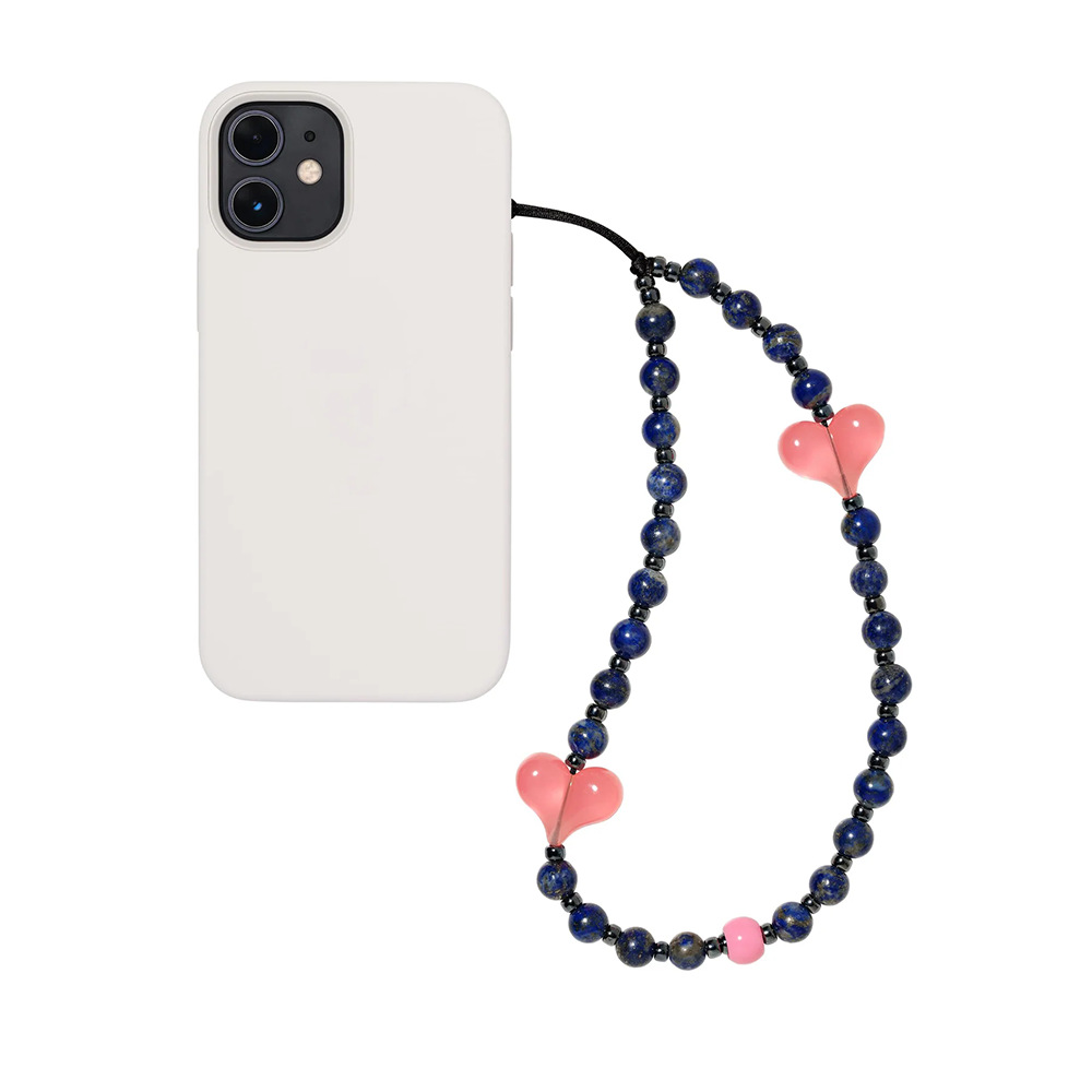 Herlook-天然石の電話チャームストラップ、愛の心、電話 - Women'S Y2K Accessories のレビューと価格