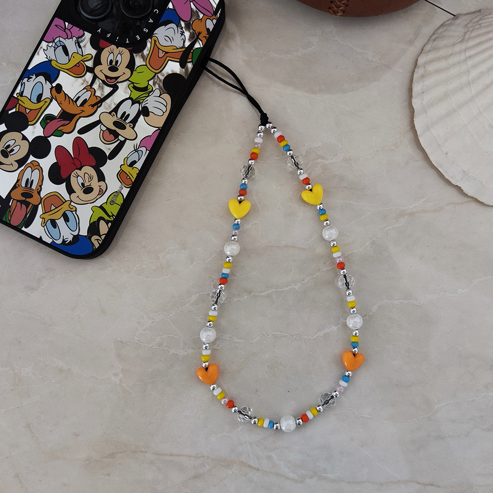 Kkbearl-カラフルなビーズチェーン,ハートチャーム,ス - Women'S Y2K Accessories のレビューと価格