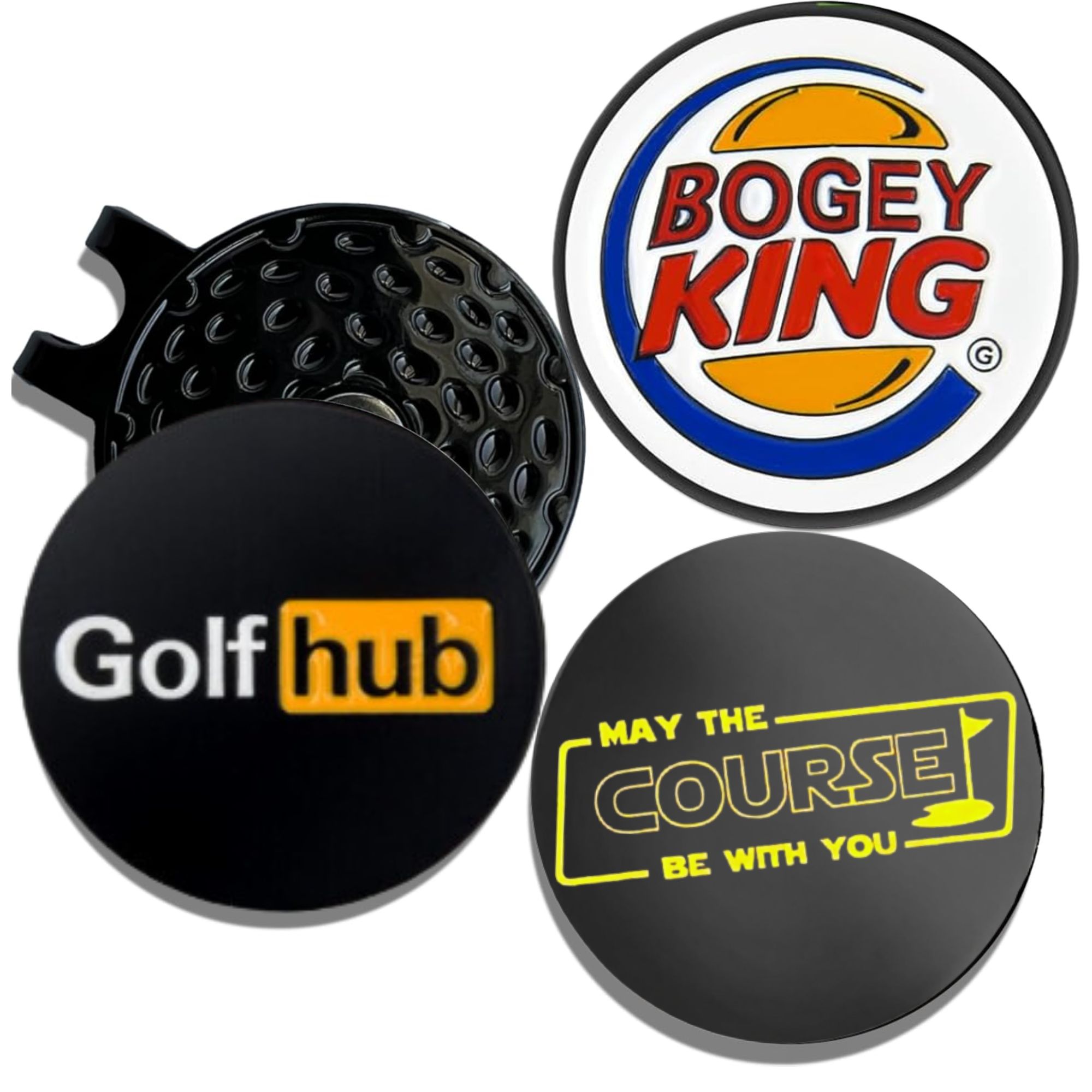 3個入り面白いゴルフボールマーカー、標準的な磁気ハットクリッ - Women'S Golf Accessories のレビューと価格