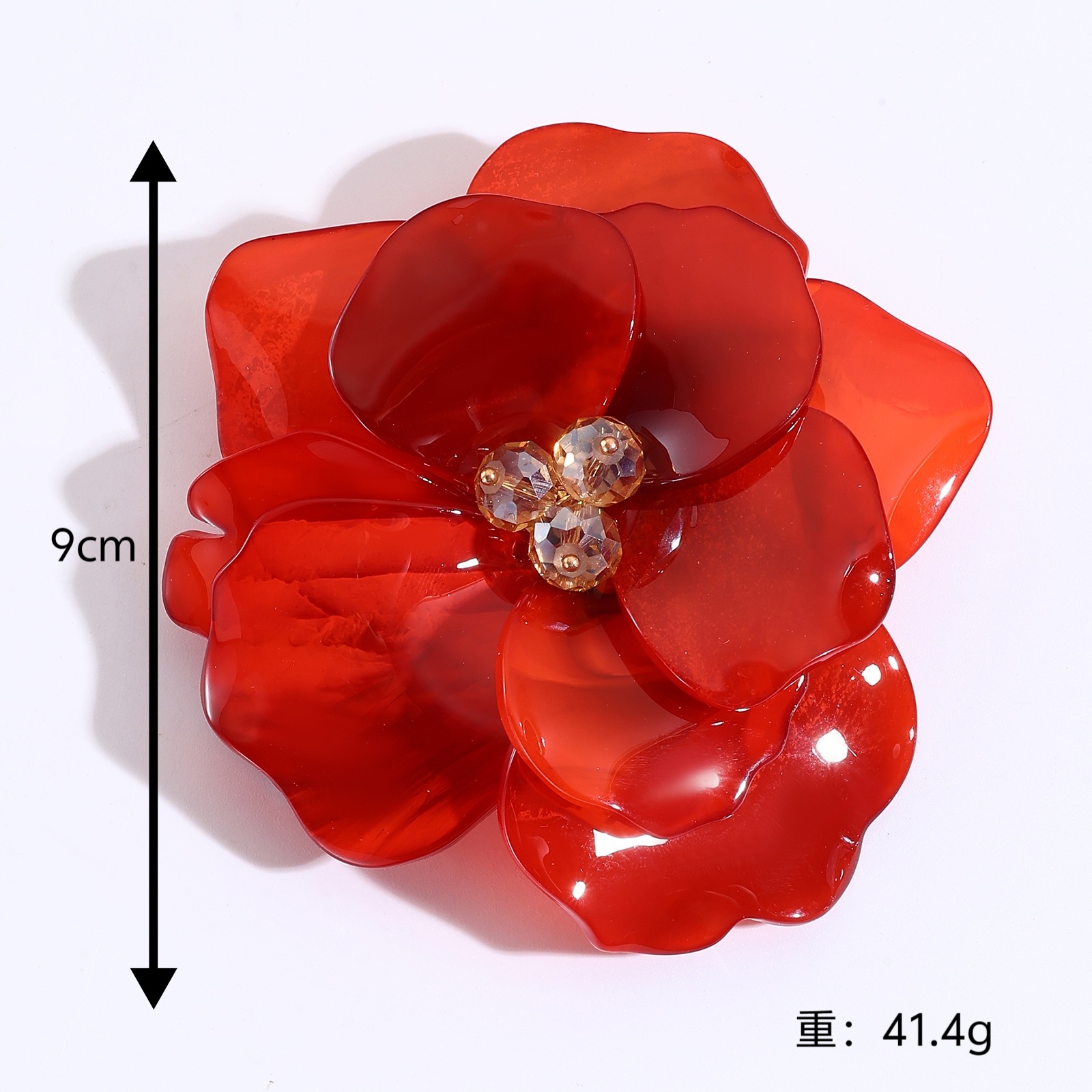 DIYアクセサリー コアブルーアクリルフラワーブローチ、軽贅 - Women Accessories In Wholesale のレビューと価格