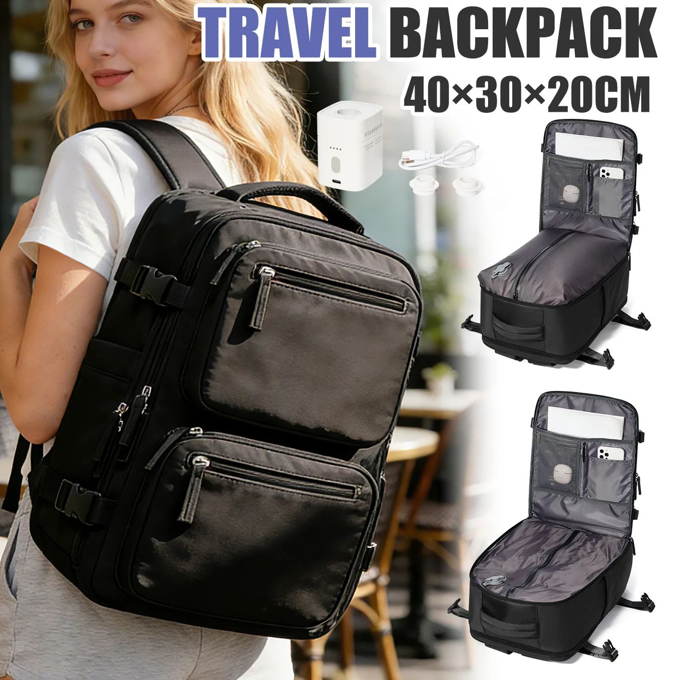 女性用バックパック ポンプ付き真空バックパック 機内持ち込み - Women'S Accessories For Suit のレビューと価格