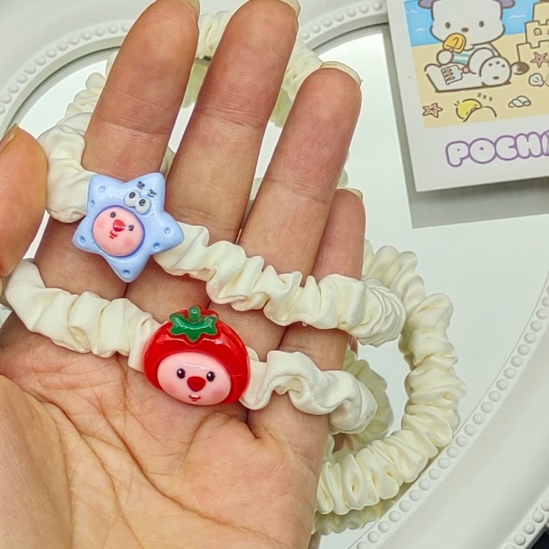 かわいい漫画風ループファッションヘアタイ、小さなビーバーヘア - Women'S Accessories List のレビューと価格
